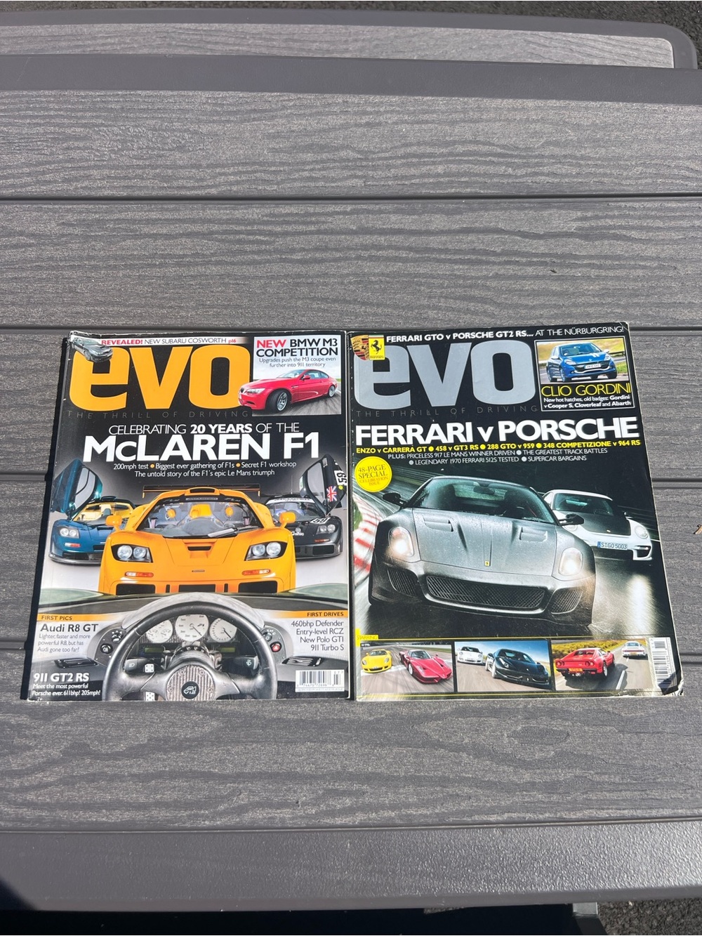 EVO Magazine Issue 147 & 149 McLaren F1 Anniversary Ferrari v Porsche Shootout
